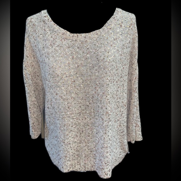 Women’s H&M Beige Gold Flecked Oversized Sweater - Picture 2 of 8